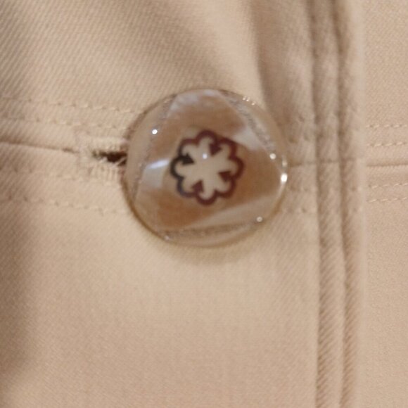 Russell Kemp Butter Yellow Soft & Stylish One Button Blazer Machine Wash&Dry Sz8 - Picture 6 of 10